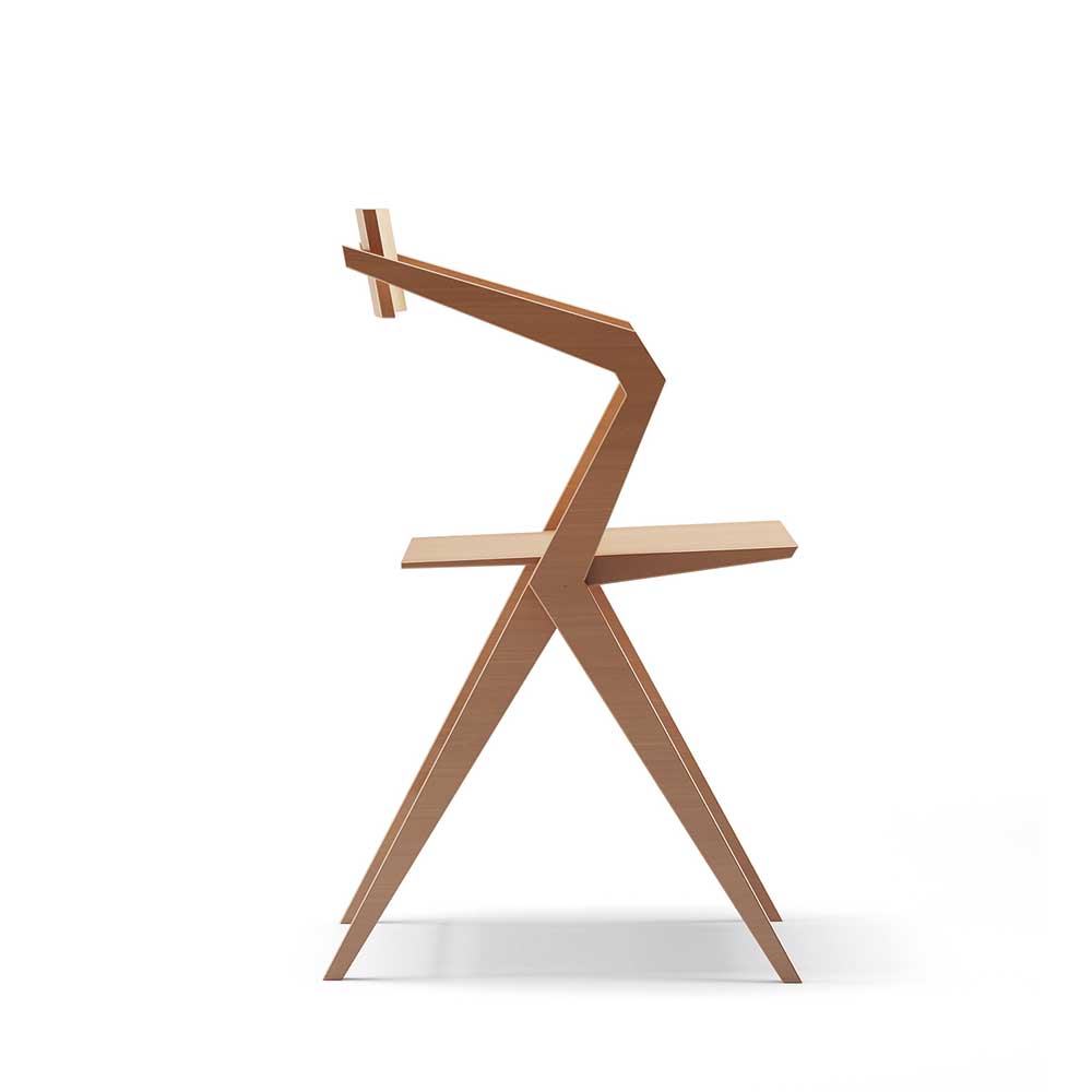 Fleche sedia di Enrico Davide Bona ed Elisa Nobile, progettata nel 2018