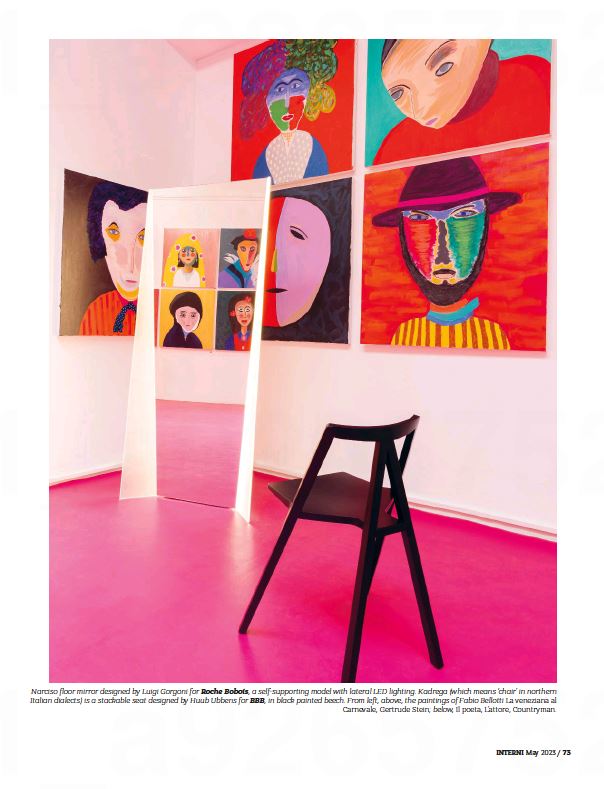 Kadrega nella Galleria d'arte Antonia Jannone su Interni di Maggio 2023